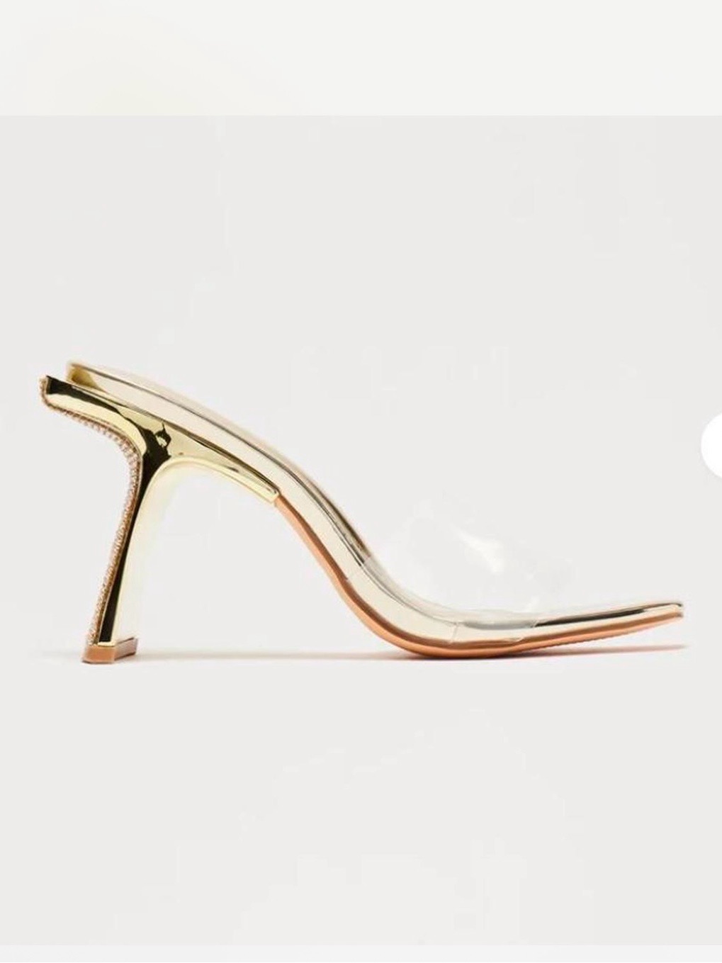 Gold Clear Heel #Glamour #Partyshoes